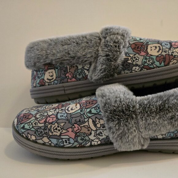 BOBS Skechers Size 9 Memory Foam Slippers DOGS -New - Picture 4 of 9